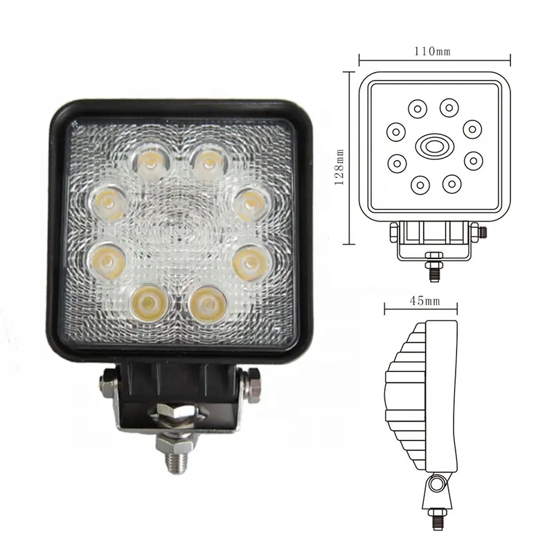 4 inch 24W Round Offroad Led Work Lights LED Light Pods Spot Driving Work Led Light 6000K for Jeep 4x4