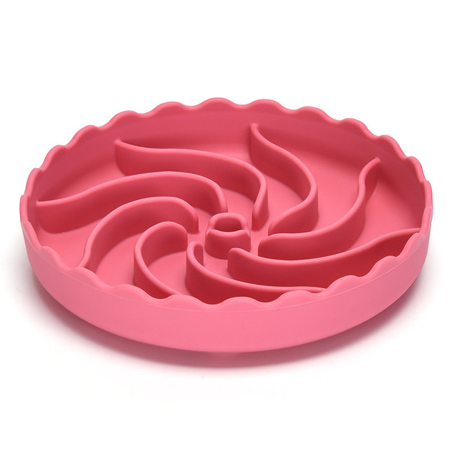 Dog Cat Slow Feeder Bowl Eco-Friendly Smart Food Grade Silicone Pet Lick Mat Suction Cup Waterproof Solid Modern Style Non-Slip