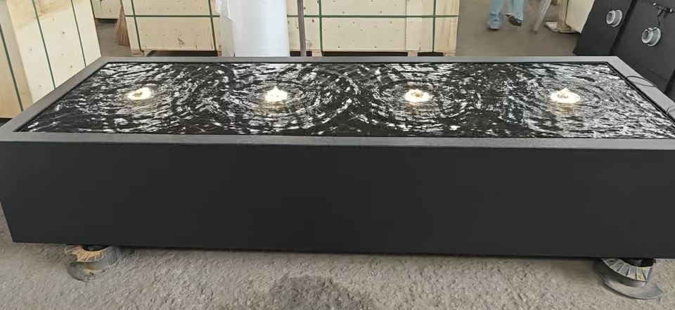 Simple Waterfall Method Corten Steel Garden Waterfall Fountain, Outdoor Water Feature for Villa ...