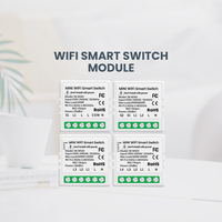 CNSKOU 16A Mini Interrupteur Intelligent WiFi+RF433mhz DIY Relais Module d'Automatisation Smart Life Alexa Google Home avec Fil Neutre 240VAC
