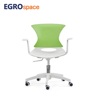 Chaise de bureau pliante EGROspace de haute qualité avec accoudoirs pour salle de conférence, formation et visiteurs