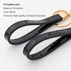 PD178 Porte-clés voiture créatif Dernières DIY PU cuir et métal corde sac pendentif accessoires promotionnels mousquetons - Product Image 2