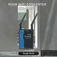 Convertidor WiFi USR-W630s PUSR, Serial/Ethernet, Integra 2*RJ45 (1WAN/LAN+1LAN), 2 Puertos Seriales (1 RS232+1 RS485), Protocolo MQTT