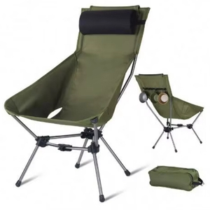 Free Sample Outdoor Folding Portable Collapsible <b>Backpack</b> Stool <b>Heavy</b> <b>Duty</b> Ultralight High Back Camp Moon Chair - Product Image 1