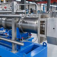 Extrudeuse automatique à double vis pour aliments pour animaux de compagnie, machine à fabriquer des croquettes pour chiens, capacité 1-2 TPH, acier inoxydable SUS304, contrôle PLC