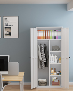 Chất Lượng Cao Nội Thất Tủ Quần Áo Lưu Trữ Tủ Phòng Ngủ Kim Loại Tủ Quần Áo Để Bán Ba Cửa Kim Loại Tủ Thiết Kế - Product Image 6