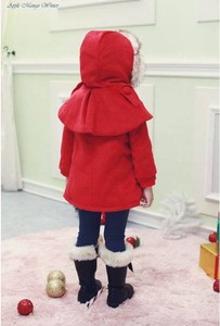 เสื้อคลุมเด็กผู้หญิงสีแดงแฟนซีขายส่งสำหรับฤดูหนาว - Product Image 4