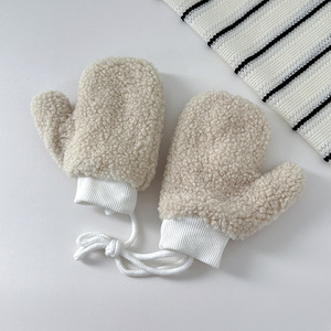 Gants génériques en cachemire 1-4 ans Gants d'hiver chauds et mignons de couleur unie Vente en gros Garçons Filles Gants de cou suspendus à l'épreuve du froid - Product Image 6