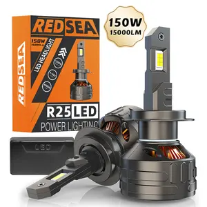 REDSEA Hi/Lo işın 150W araba ışıkları H4 LED moto oto far araba led far için led ampul h11 oto farlar H11 H4 H7