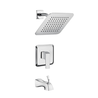 Kit de robinetterie moderne monocommande pour baignoire et douche avec pommeau de douche à jet unique
