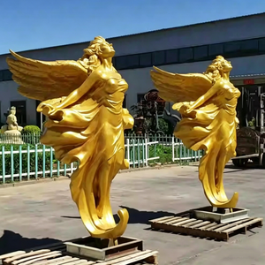 Statue de la Victoire Ailée en Bronze, Grande Sculpture d'Ange en Métal pour Jardin, Technique de Coulée Offset pour Expositions d'Art Religieux en Jardin et au Parc - Product Image 5