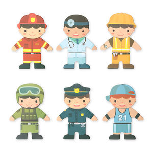 बच्चों के व्यावसायिक पोशाक-अप-बेबी भालू कपड़े बदलते स्मार्ट 3 डी पहेली बिल्डिंग ब्लॉक प्रारंभिक शिक्षा लकड़ी के खिलौने - Product Image 5