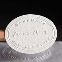 Etiqueta de Sellado Personalizada con Logotipo en Relieve, Impresión 3D, Etiqueta de Papel con Textura Gruesa y Rugosa, Etiqueta de Lujo para Frascos de Velas