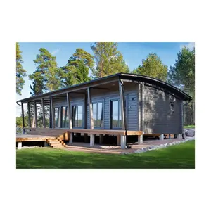 Prefab House Wooden Hotel Log Cabin Washroom Prefabricated Sandwich Panel Wall Holiday House Wooden