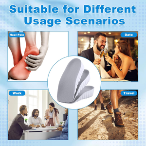 Semelles intérieures invisibles pour augmenter la taille, rehaussement de 3 cm pour chaussures homme et femme, coussin caché pour augmenter la taille, mousse EVA PU souple à mémoire de forme - Product Image 2