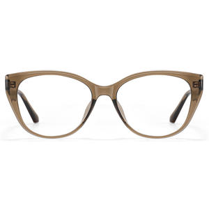 Montura de Gafas Danyang Cat Eye 81132 TR90 Ligera de Marco Completo para Mujer con Lentes de PC Marrones - Product Image 1