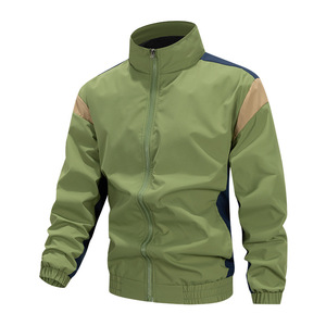 Tùy Chỉnh Người Đàn Ông Của Thể Thao Áo Khoác Cho Mùa Thu Mùa Rắn Màu Sắc Với Đứng Cổ Áo Và Giản Dị Dây Kéo Đóng Cửa - Product Image 2