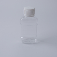Offre Spéciale – Bouteille de 60 ml en PET jetable, forme plate, avec bouchon à vis, pour emballage de soins de la peau, petit format pour produits bucco-dentaires