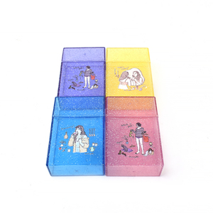Lot <span class=keywords><strong>de</strong></span> 20 étuis à cigarettes en plastique acrylique transparent luminescent dans le noir, personnalisés, imperméables, avec couvercle à clapet, motif crâne - Product Image 6