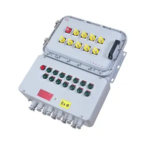 Boîte de distribution antidéflagrante d'usine industrielle équipement de contrôle de coulée en alliage d'aluminium boîte de contrôle de protection incendie IP65