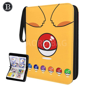 4 Pocket Trading Card Album Folder 360 Side Loading Pocket Binder for Pokemon