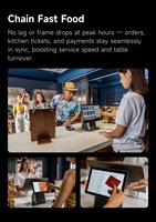 Terminal de Escritorio Inteligente SUNMI D3, Conjunto Completo, Pantalla FHD de 15.6 Pulgadas, Cadena de Comida Rápida, NFC Integrado, Logotipo Personalizado, Máquina POS