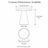 Table d'appoint noire avec plateau rond et base sur piétement, table d'appoint minimaliste, mobilier de salon, couleur personnalisable, OEM ODM, usine