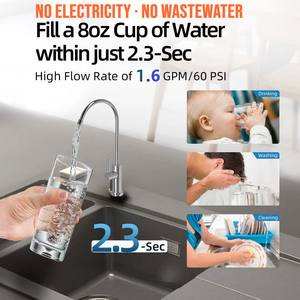 Purificateur d'eau par ultrafiltration Menred pour usage domestique, système UF sous évier avec <span class=keywords><strong>filtre</strong></span> à membrane à fibres creuses de 0,01 micron - Product Image 3