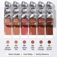 Gloss à lèvres mat velouté repulpant naturel avec emballage unique pour un look naturel, logo personnalisé, vente en gros premium