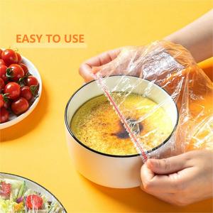 Cubierta elástica <span class=keywords><strong>de</strong></span> plástico para conservar alimentos, película <span class=keywords><strong>de</strong></span> plástico para cubrir platos y cubiertas <span class=keywords><strong>de</strong></span> comida, paquete <span class=keywords><strong>de</strong></span> 100 Uds. - Product Image 3