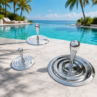 Nuovo Design Lussuoso Scultura a Goccia d'Acqua in Acciaio Inossidabile Lucidato a Specchio, a Forma di Lacrima, per Giardini, Parchi, Hotel, Piazze, Dimensioni Personalizzate OEM