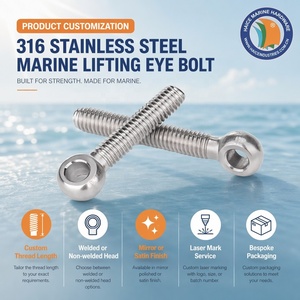 Perno de Ojo de Elevación de Acero Inoxidable 316 M8x60mm con Cabeza Soldada para Barco, Kayak, Dinghy, Yate, Accesorios de Herraje para Embarcaciones - Product Image 5