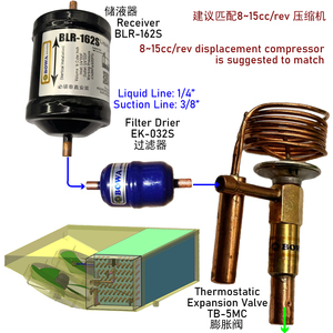 TB-5MC 1.6kw R134a TX (valvola di espansione termostatica) consente di fluire solo una quantità specificata di refrigerante in base alla domanda - Product Image 4