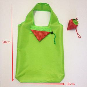 Promotion d'usine : Sacs de courses pliables en polyester et nylon, forme fraise, avec impression de logo personnalisé pour supermarché - Product Image 2