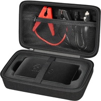 Étui de transport rigide en EVA noir personnalisé avec insert en mousse amovible, étanche et antichoc pour démarreur de batterie, station d'alimentation et chargeur