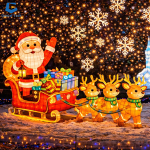 Arche de Noël personnalisée en forme de canne à sucre, lanterne LED RGB IP65 pour entrée de centre commercial ou place de ville, installation clé en main - Product Image 4