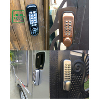 Serrure de porte mécanique à code numérique sans clé Doorplus avec bouton poussoir et combinaison de sécurité