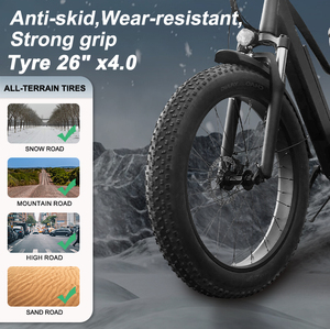 250W 26inch chất béo lốp 36V lithium pin Hợp Kim Nhôm MTB núi 21 tốc độ điện Ebike ĐĨA PHANH E xe đạp 48V - Product Image 6