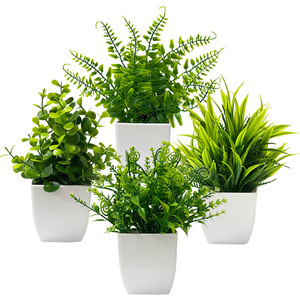 Pianta di Eucalipto in Vaso Artificiale, Piante Verdi Finte per Interni, Decorazione Casa, Ornamento Verde, Decorazione con Piante Artificiali - Product Image 4