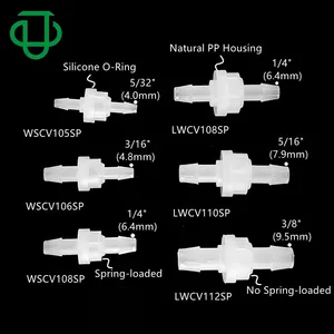 Plastic Check Valve JU Air Liquid Safety Pressure Relief Valve Plastic Small Low Pressure 1 Way Non Return Spring Check Valve