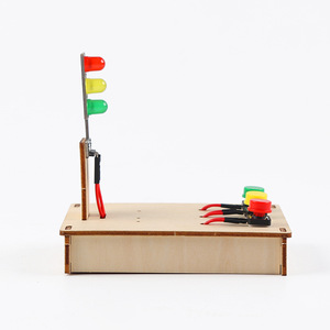 OKYN0804-2 Kit de Modelo de Semáforo de Madera para Armar, Juguete Educativo de Ciencia para Niños, Actividad de Proyecto STEM para Primaria - Product Image 2