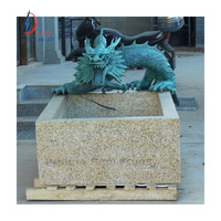 Moule Jardin Chinois Fontaine D'eau Élégant Bronze Sculpture Intérieur Fontaines Blanc Tortue Dragons Laiton Dragon Statue