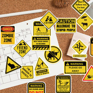 50 autocollants vintage avec des phrases amusantes, des citations humoristiques et des signes d'avertissement - Product Image 4