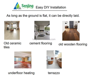 Easy-to-install Self-Adhesive Modern PVC Stone Grain Vinyl Base <strong>Tile</strong> Stickers Waterproof Eco-Friendly Floor <strong>Cover</strong> for Home - Product Image 4