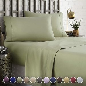 <span class=keywords><strong>Mellanni</strong></span>床单套装工厂 100% 聚酯微纤维多色平面图纸集固体 - Product Image 2