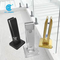 Pince de fixation réglable en acier inoxydable 304/Duplex 2205 pour garde-corps en verre, montage au sol, pour clôture de piscine sans cadre, balcon et escalier
