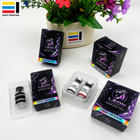 1 ou 2 flacons de 3 ml, boîte en papier avec impression holographique, emballage personnalisé pour flacon de Pepti avec insert en blister