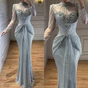 <span class=keywords><strong>ชุด</strong></span><span class=keywords><strong>ราตรี</strong></span>หรูหราประดับลูกปัดสีเงิน Serene Hill LA73167 คอสูง แขนยาว ทรงเมอร์เมด สำหรับงานเลี้ยงอย่างเป็นทางการ สง่างาม เหมาะสำหรับผู้หญิง ปี 2026 - Product Image 2