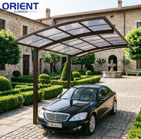 Abri de voiture en aluminium robuste ORIENT pour villa, camping-car et parking