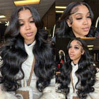 Perruque Lace Closure HD Transparente 13x4 13x6 4x4 en Cheveux Vietnamiens Bruts Couleur Rougeâtre Sans Colle pour Femmes Noires